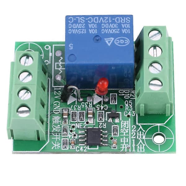 DC 12V Enkel Kanal Bistabil Krets Trigger Bryter Relé Kontrollmodul