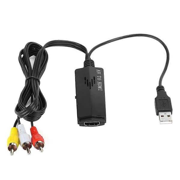 Universal Mini AV til HDMI Adapter Lang Ledning Høydefinisjons Video Konverter AV2HDMI