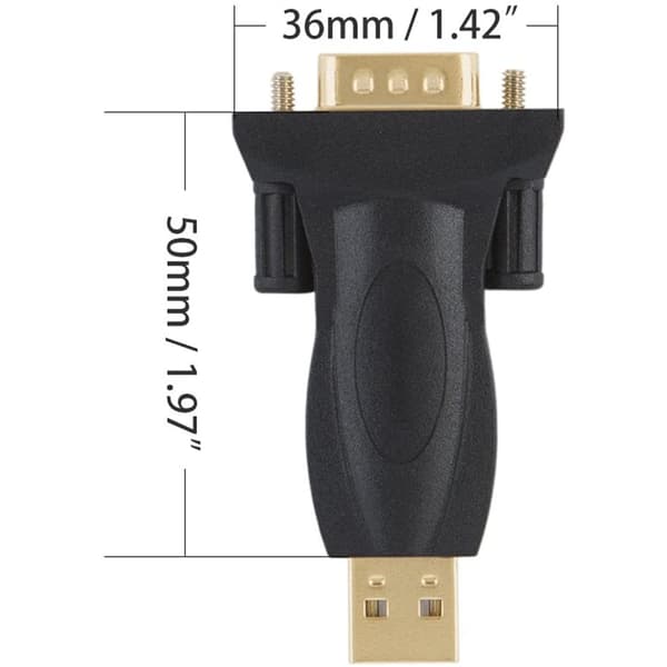 USB - RS232-sovitin piirisarjalla, USB - DB9-sarjamuunnin