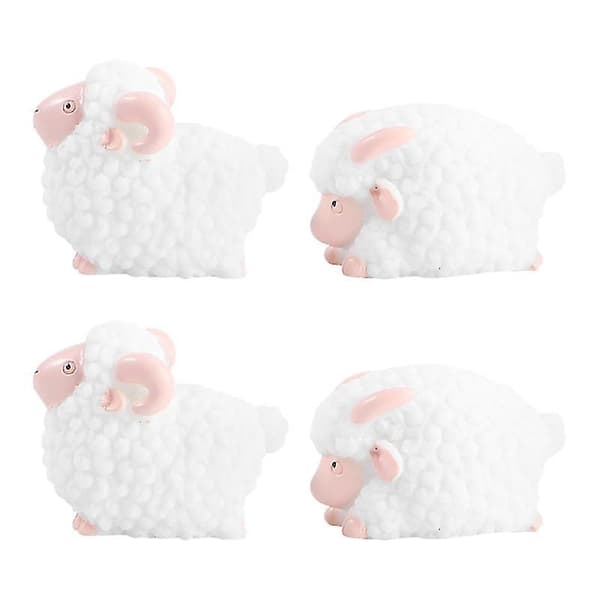 4 stk. Simulerings Sau Ornament