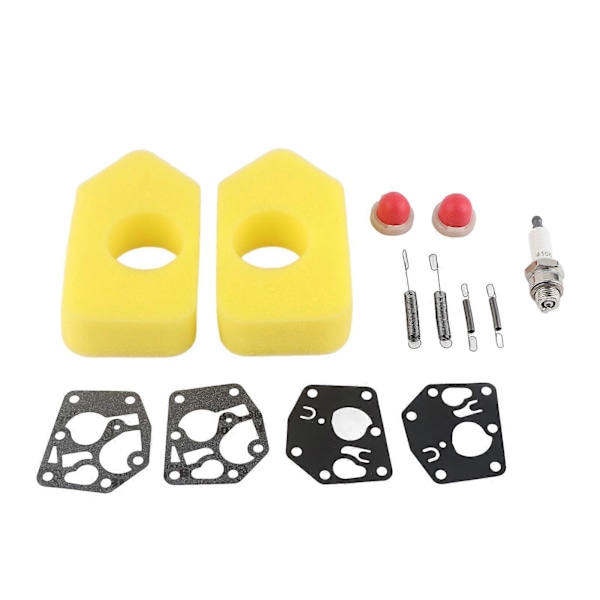 2-pack Reparationskit för Gräsklippare Luftfilter Membran Primerlampa Fjäder Tändstift för Classic Sprint 3.5 4.5HP Q45 35 375 40 Motor