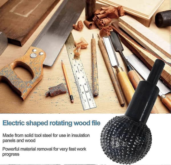 Rotary Kulekutter 40 mm, Kule Rasp for Drill, Skjæreverktøy på Tre Kutter, Kuleslipehode