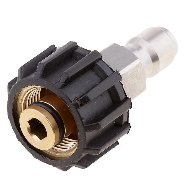 Højtryksrenser Quick Release Hun M22/14 til 3/8 Hanstik Messing Konnektor