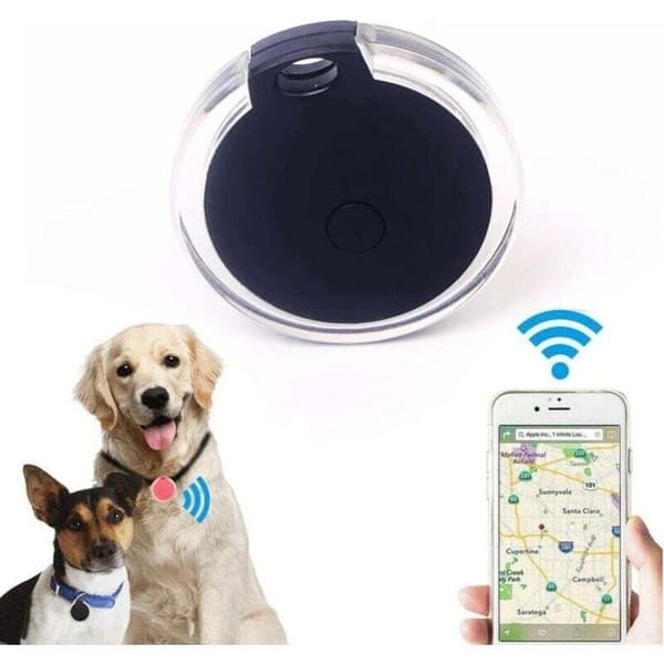 GPS-hundetracker. Anti-tab GPS-halsbånd til katte og kæledyr med alarm (sort, 1 stk.)