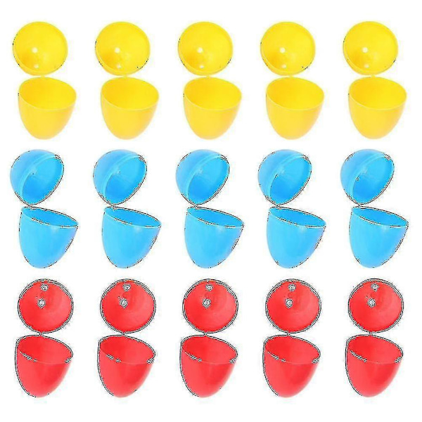 50 stk. Påskeegg i plast, tomme påskeegg, gaveinnpakning, eggeskall, tilfeldig farge [gratis frakt]
