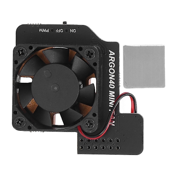 Køleblæsermodul til Raspberry Pi 4B 3B+/3B PWM Mini Varmeafledning med Messingbase
