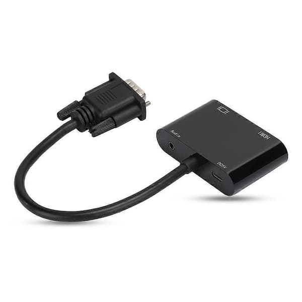 VGA til HDMI VGA HD Video Converter Kabel Plug-and-Play Adapter til Computer Projektor