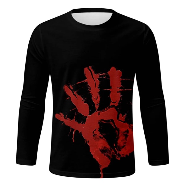 Barnkläder för tonåringar Barn Pojkar Gratis frakt Halloween Mascot For Boy T-shirts Med Hösten 2023 Trend Långärmade T-shirts S14TX1969 150