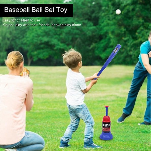 Baseboll Set Leksak Semi-Automatisk Baseboll Launcher Basebollträ Leksak för Barn (777&#8209;607)