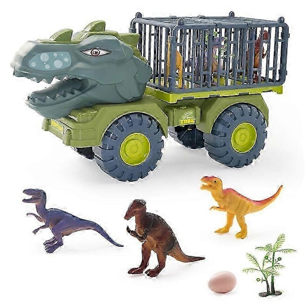 Poikien autolelut Dinosaurusten kuljetusauto Dino-eläinmalli Tyrannosaurus Rex -kuorma-autoleikki Lasten syntymäpäivälahjat Kaukosäätörobotit