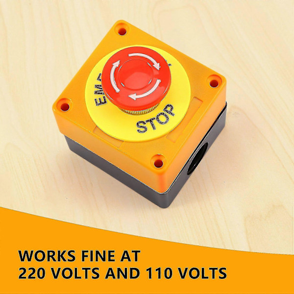 2 st Röda Stopp-Avstängningsknappar S No + Nc 22mm Cko
