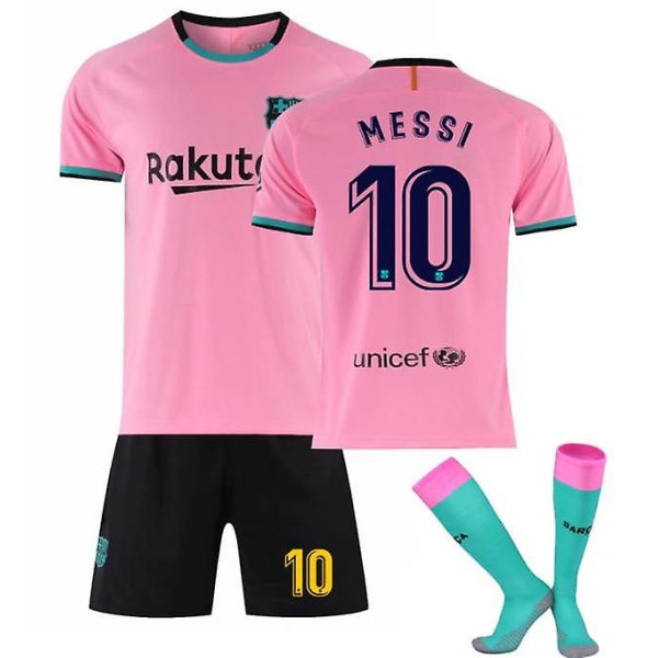 Barcelona tröja 20-21 hemma och borta nr 10 Messi Game Uniform 24 kids
