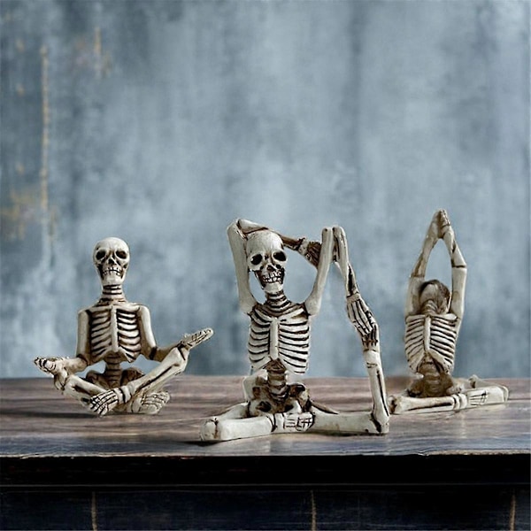Harpiks Håndværk Ornamenter Yoga Kranie Karakter Ornament Kranie Harpiks Håndværk Skelet Menneskekrop Hom