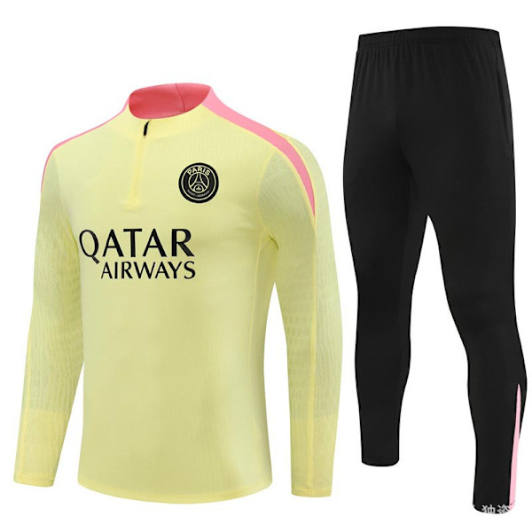 24-25 Paris Nytt Fotboll Vuxen Långärmad Halv Pull Träningsoverall Spelare Version Dark Gray L
