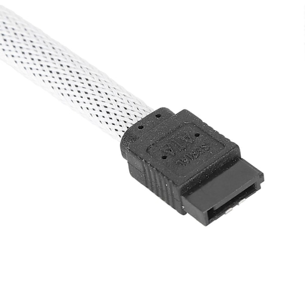Sata-kabel 3.0 Solid State Disk 8-kärnig 7P Vinkel Dataförlängningssladd med Splinter för Förbättrad Överföringshastighet (Vit (vinkel))