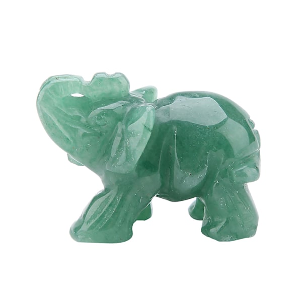 5 cm Luonnon Jade Kaiverrettu Elefantti Kristallihahmo Kodin Sisustus Esine (#03)