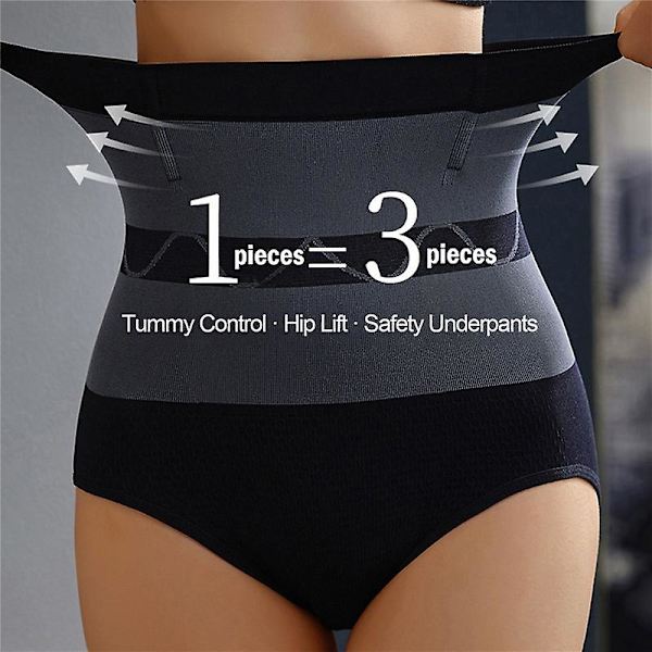 Kvinnor Formande trosor med hög midja Andningsbar kroppsformare Ny slimmad mage Underkläder Butt Lifter Sömlösa trosor Shaperwear Red M-L fir 40-50kg