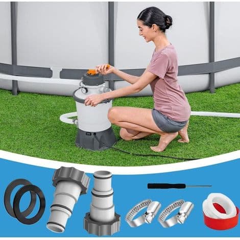Poolslangadapter - Poolslangkoppling med klämma och