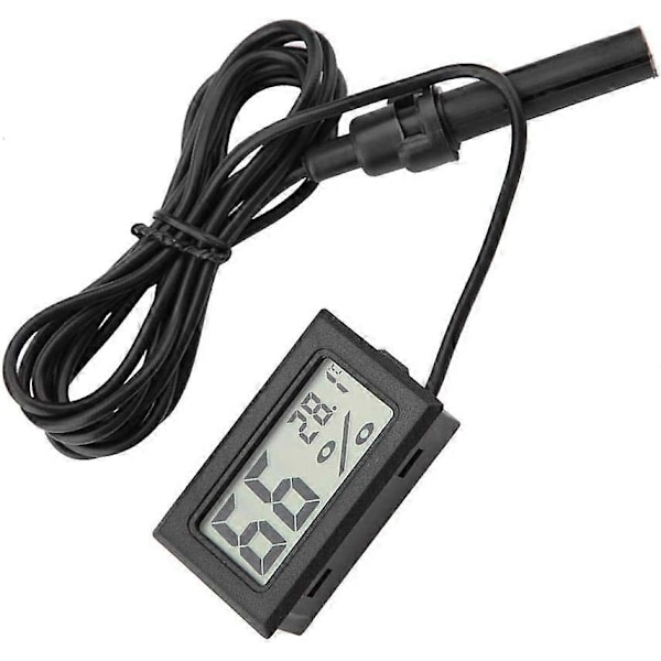Digitalt Termometer Hygrometer, Indbygget Mini Termometer med Ekstern Probe