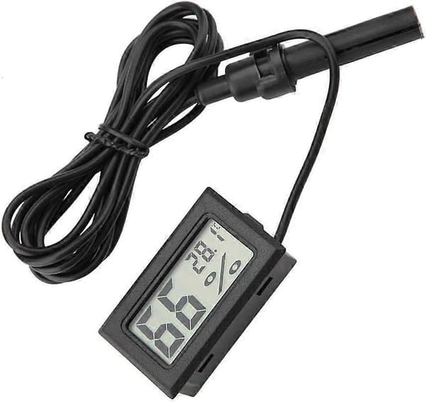 Digitalt Termometer Hygrometer, Innebygd Mini Termometer med Ekstern Probe