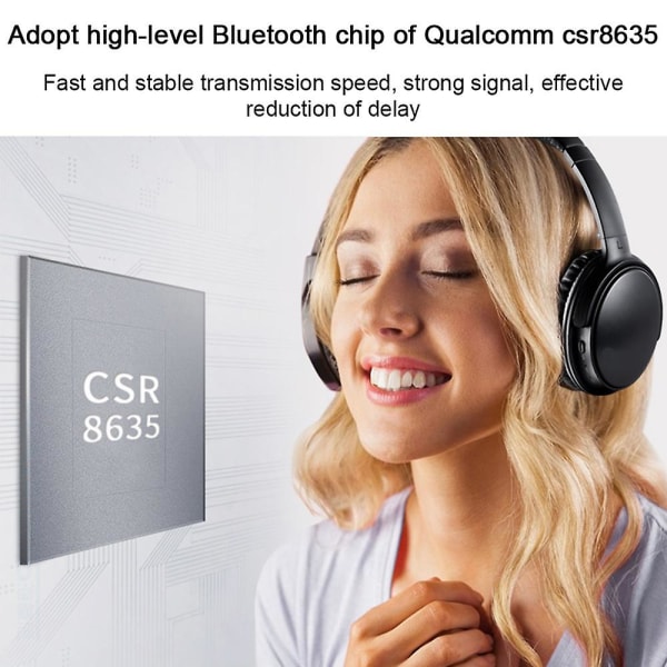 Aktivt brusreducerande hörlurar Over-Ear Bluetooth hörlurar