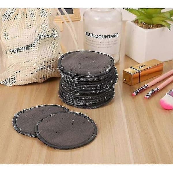 Miljøvenlige genanvendelige og vaskbare makeupfjerner pudepads af bambusfiber (bambusbomuld)