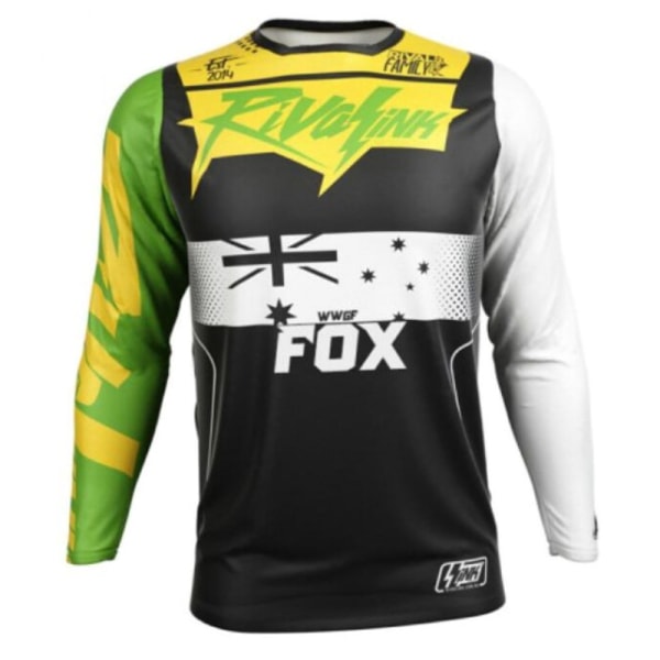 Sommar FOX mountainbike terrängdräkt MTB lång T-shirt style 1 M