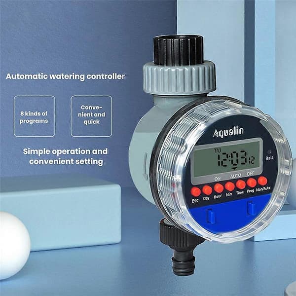 AQUALIN Automatisk Vanningskontroller for Hagevanning med Display