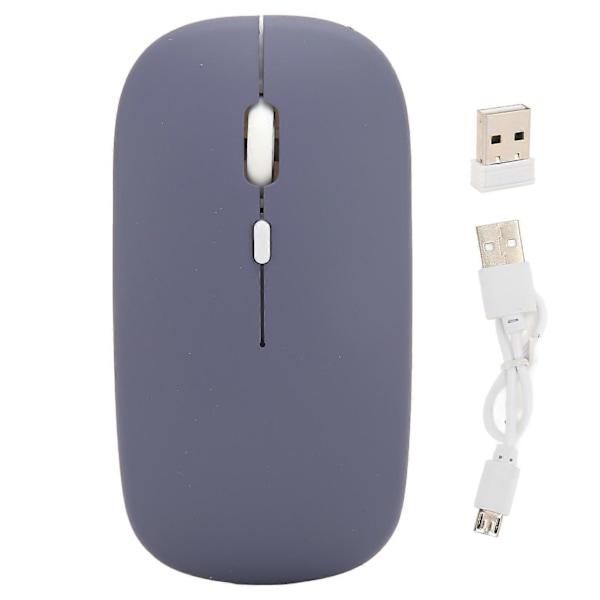 Langaton USB-hiiri, ladattava, hiljainen langaton tietokonehiiri työhön, opiskeluun ja vapaa-aikaan, violetti
