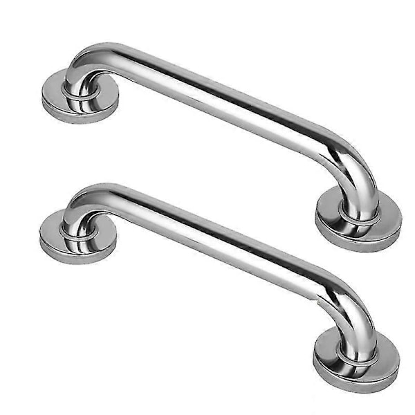 2 stk. Dusjhåndtak, Dusjhåndtak i rustfritt stål, Badekarhåndtak, Støttehåndtak for eldre på bad (30 cm)