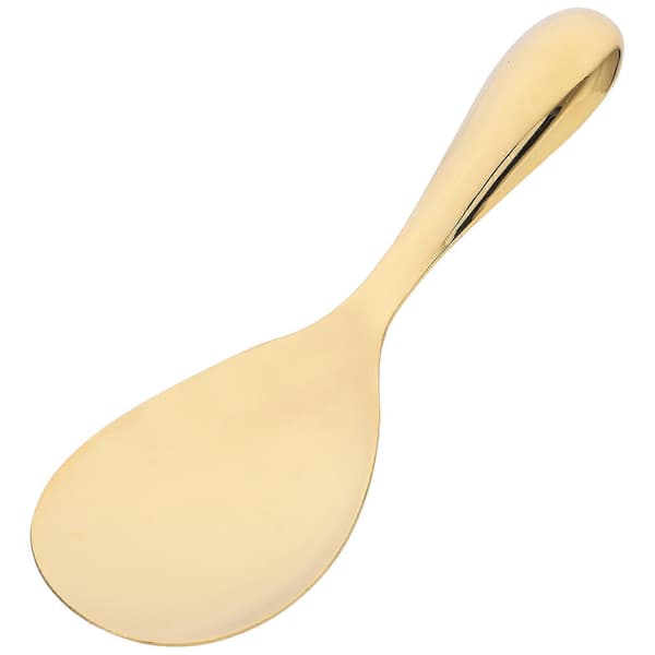 Gull Serveringsskje Rustfritt Stål Ris Servering For Måltidsforberedelse Høyglans Speilfinish Ergonomisk Håndtak 1 stk