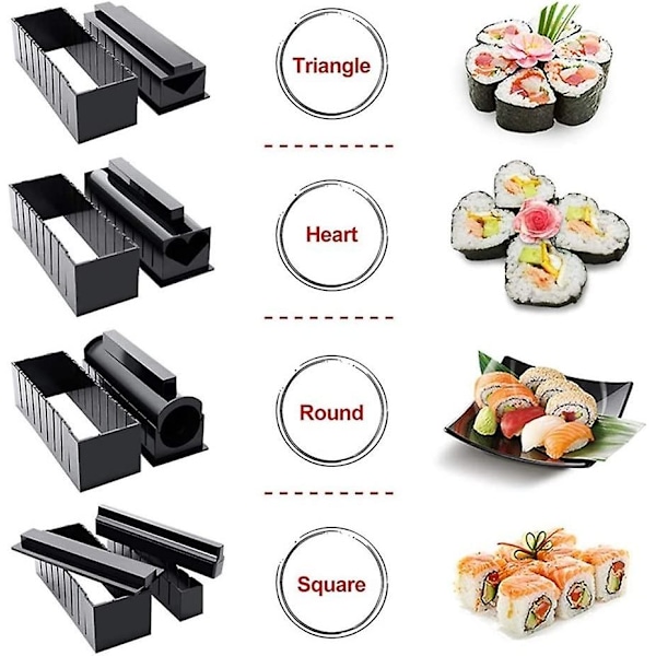 Sushi-set med 10 delar - Komplett set för att göra sushi själv