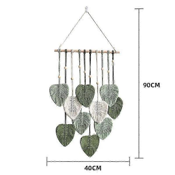 Blad Macrame Väggbonad Boho Rum Heminredning Vävd Estetisk Väggtapet Hem Rum Bröllop Deko