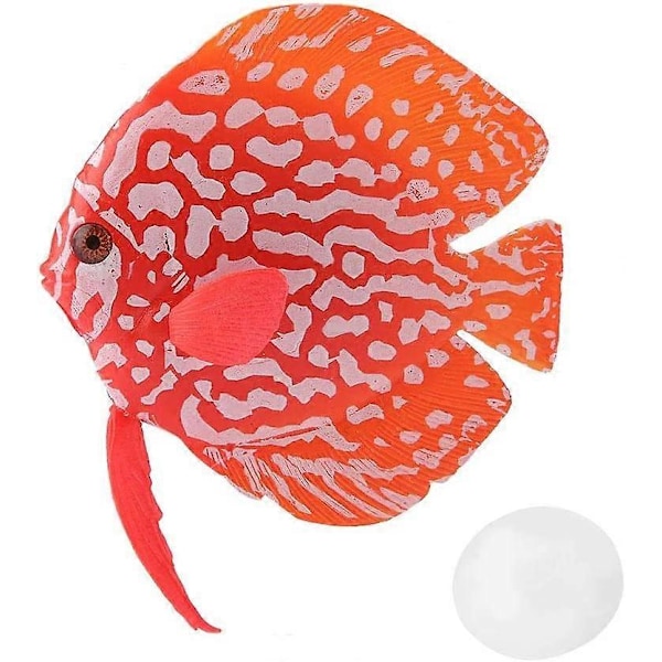 Flytende falsk tropisk fisk til akvarium, selvlysende silikonfisk, realistiske bevegelige fiskepynt