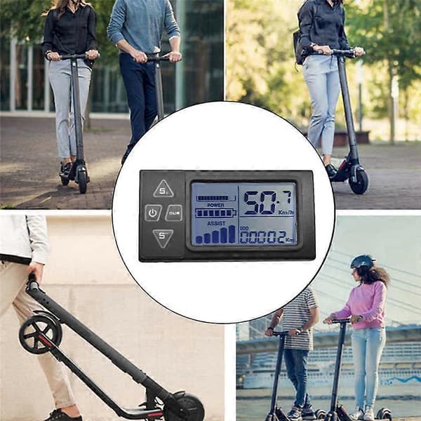 24V 36V 48V 60V S861 LCD Ebike Display Dashboard Meter for Elektrisk Sykkel BLDC Kontroller Kontrollpanel