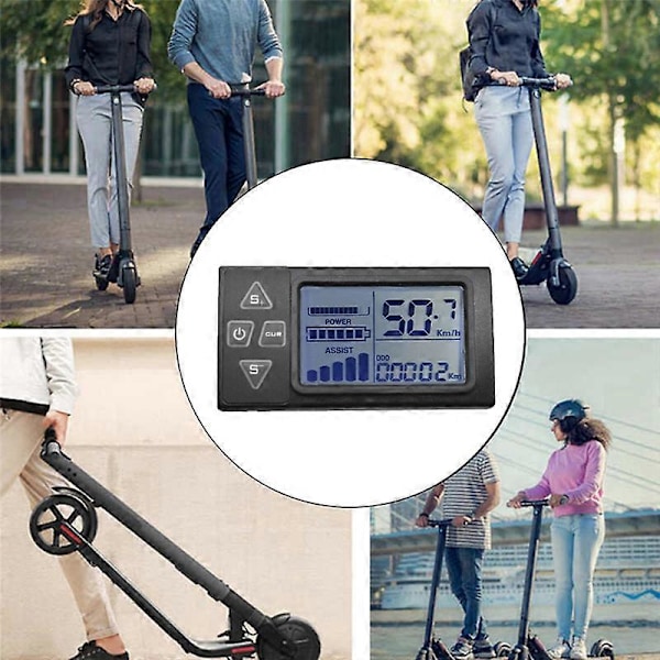 24V 36V 48V 60V S861 LCD Ebike Display Dashboard Meter til Elektrisk Cykel BLDC Controller Kontrolpanel