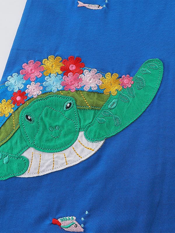 3-8 år flickor T-shirt klänning sommarklänningar 5T