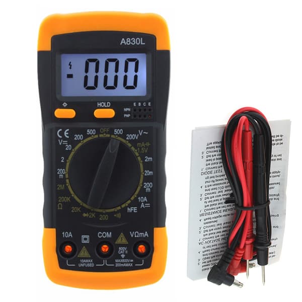 A830L Multimeter Digital Display Multimeter Högprecisionsmätning Auto-Range Digital Multimeter Multifunktionsinstrument