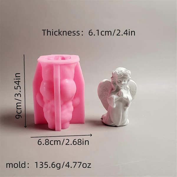 Yndig Figur Engelformet Støbesæt Robust Silikone Mode Tilbehør Bærbart til Børn Over 3 og Voksne