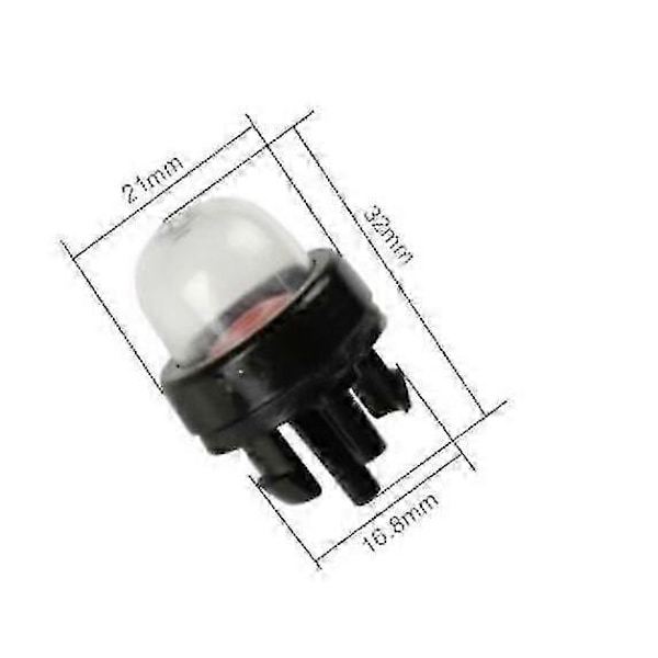 5 st Förgasare primer pump motorsåg svart 3,2*2,1cm