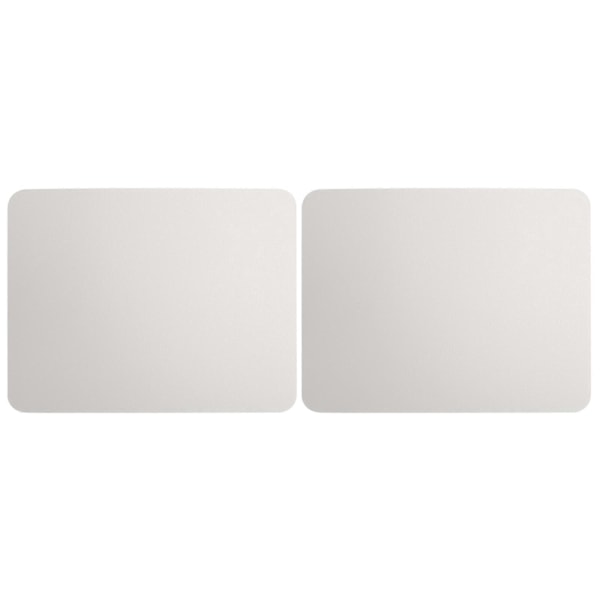 2 kpl Hiirimatto 2-puolinen PVC-nahkainen vedenpitävä työpöytämatto toimistoon ja kotiin, hiirisuoja 27x21cm (kermanvalkoinen hopea)