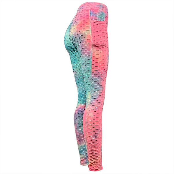 Tflycq Mode Dam Lång Flerfärgad Tight High Waist Elasticity Sports Yoga Byxor Red M