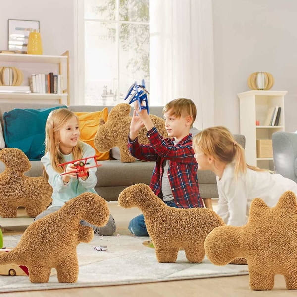 Dino Nugget Kudde, Söt Dino Nugget Decor, Chicken Nugget Kudde Plysch för påsk Födelsedagsdekorationer, Present för barn Stegosaurus