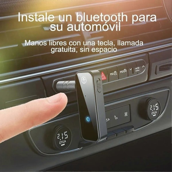 Bluetooth 5.0 Receiver 3.5mm Interface 2 i 1 AUX Adapter Musik Transmitter Receiver til Computer TV Projektor Højttaler Hovedtelefoner