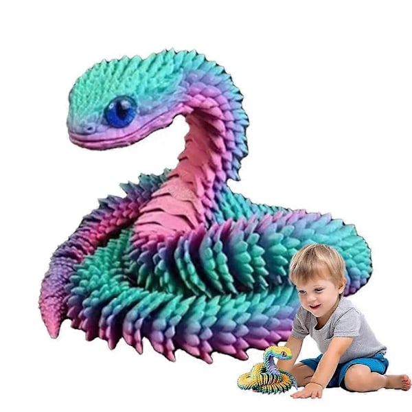 3D-printet slange fidget leketøy krystall fleksible ledd skrivebordsleker hjemmeinnredning perfekte gaver fo