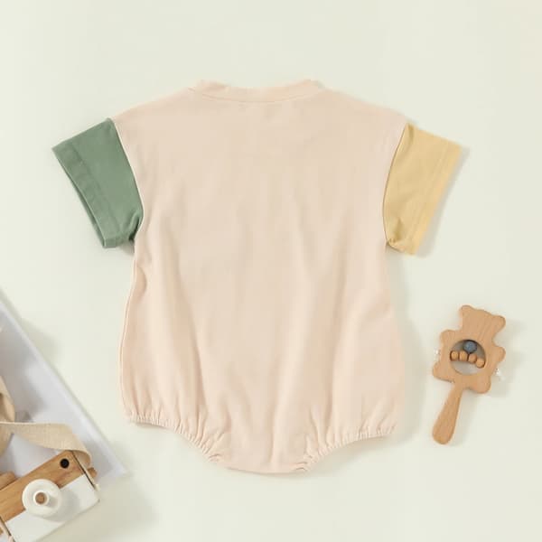 Nyfödd Jumpsuit Söt Patchficka Kortärmad Sommar Jumpsuit style 3 18-24Months