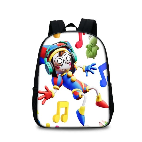 Magic Numbers Circus Ryggsäck 35x27x12cm Laptop Mochila Bag Creative Cartoon Animation Game Söt skolväska Stor kapacitet