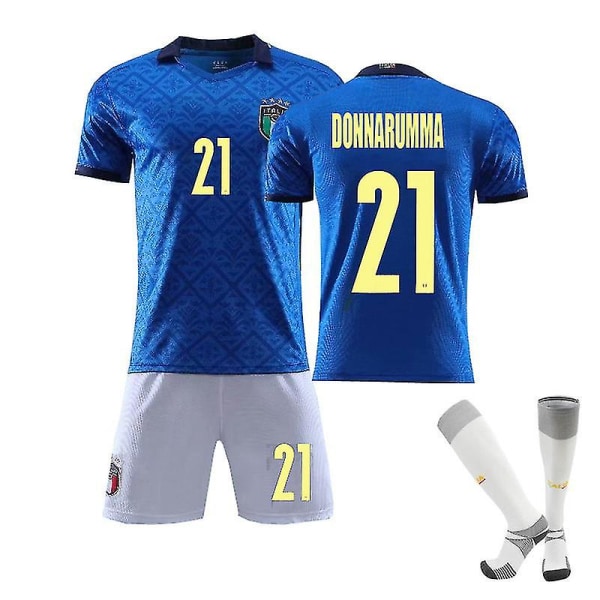 Europa Italien Donnarumma nr 21 Jersey T-shirt Set Barn/vuxen XS