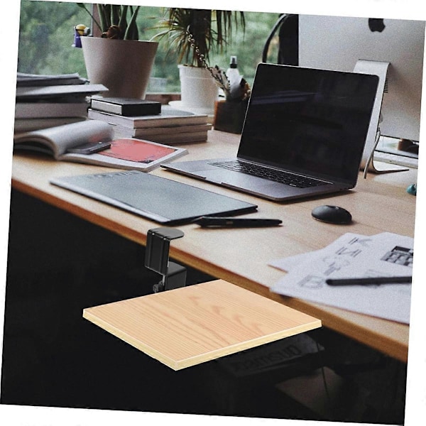 Tangentbordsarm för Monitor, Monitorstativ, Utskjutbar Lådhylla, Monitorfästen, Dator Laptop Arm