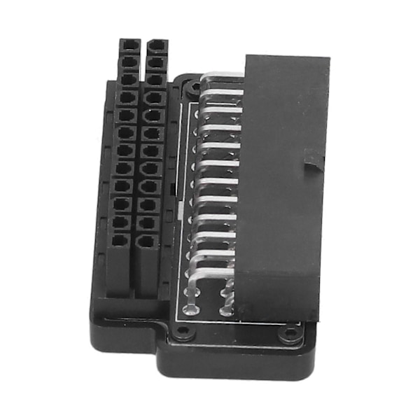 För ATX 24 Pin 90 Adapter Hona till Hane Rätvinklig LED Desktop PC Strömförsörjning ABS Topplock
